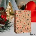 6Pcs Valentine's Day Gift Bag Durable Valentines Day Gifts for Her Handbag for Presents Party Favors. 