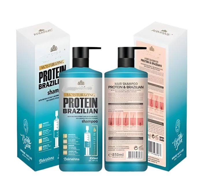 Keratin Brazilian Protein Hair Straightening Shampoo Conditioner Imported Hair Set