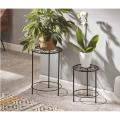 STS   2 Metal Plant Flower Floor Stand Garden Gear Flower Stand Without Pots. 