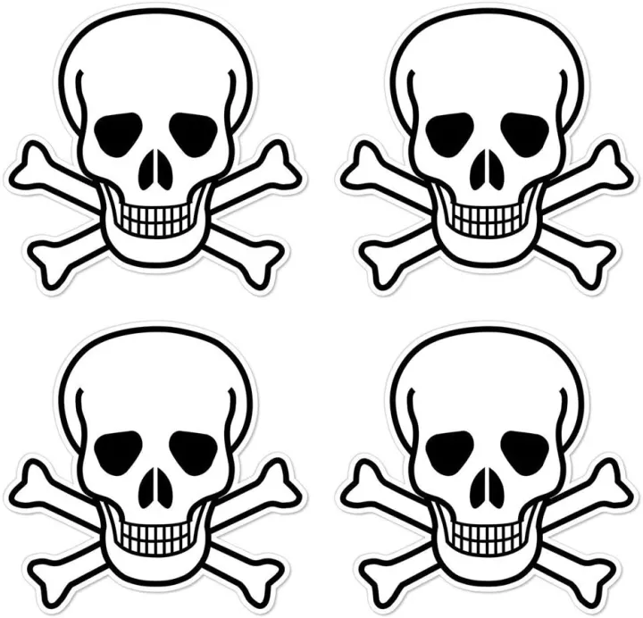 dealzEpic%20-%20Die%20Cut%20Skull%20and%20Crossbones%20Sign%20Symbol%20-%20Self%20Adhesive%20Peel%20and%20Stick%20Vinyl%20Decal/Cool%20Laptop%20Sticker%20-%203.94%20x%203.94%20inches%20%7C%20Pack%20of%204%20Pcs%20-%20Image%203