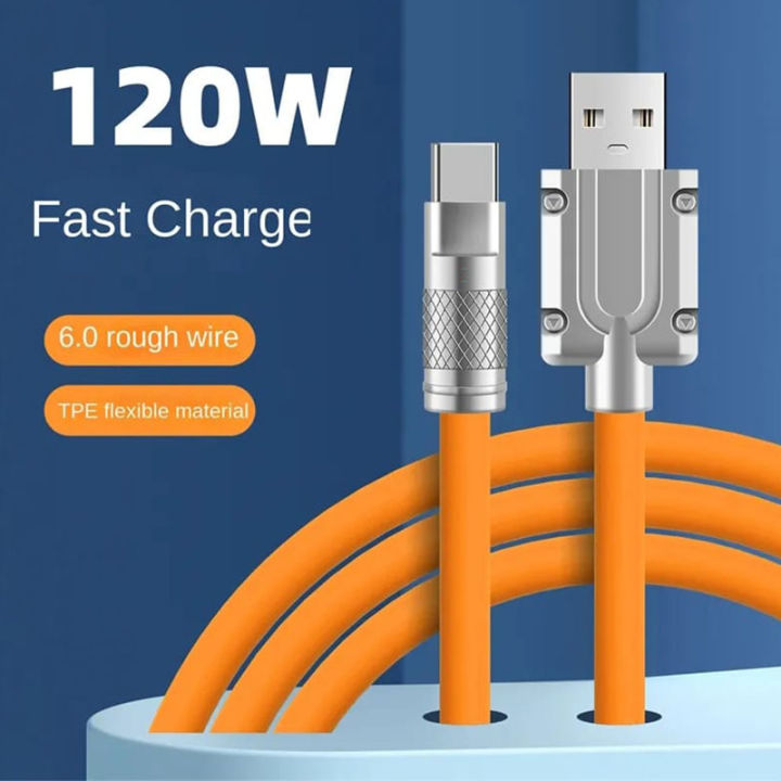 120W Fast Charging Data Cable High Durability, Type-C