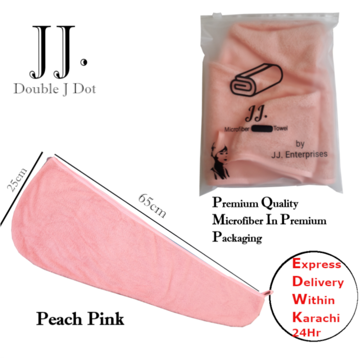 Ultra Soft Microfiber Hair Turban Towel Wrap – Quick Dry, Super Absorbent, Lightweight & Anti-Frizz Hair Drying Towel for Women & Girls (Bath, Gym, Travel, Salon)