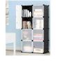 8 Cubic Diy Plastic Baby Clothes Cabinet / Baby cupboard and Baby Hanging Wardrobe-White. 
