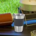 Insulated Sippy Cup Coffee Travel Mug 474ml Reusable Stainless Steel, Leakproof Durable Coffee Tumbler Thermal Cup for Adult water. 