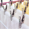 1 Set - 24Pcs/Set | Metal Cloths Drying Clip | Laundry Hanger Hooks | Wood Clothes Peg Pin | Wet Hanging Drying Clips | Windproof Chutki Chimti | Clothing Line Pegs Pins | Bamboo Clothpins Clothpegs | Clamps Dryer For Socks, Towels, Underwear. Laundry. 