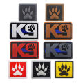 K9 Service Dog Be Kind to Dogs Patches IR Reflective Fastener PVC Rubber Embroidered Appliqued. 