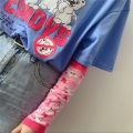 Sanrio Kawaii Hello Kitty Arm Cover Pink Kt Cat Arm Warmer Punk Cute Knitted Arm Sleeves Fingerless Gloves for Women Girls Gift. 