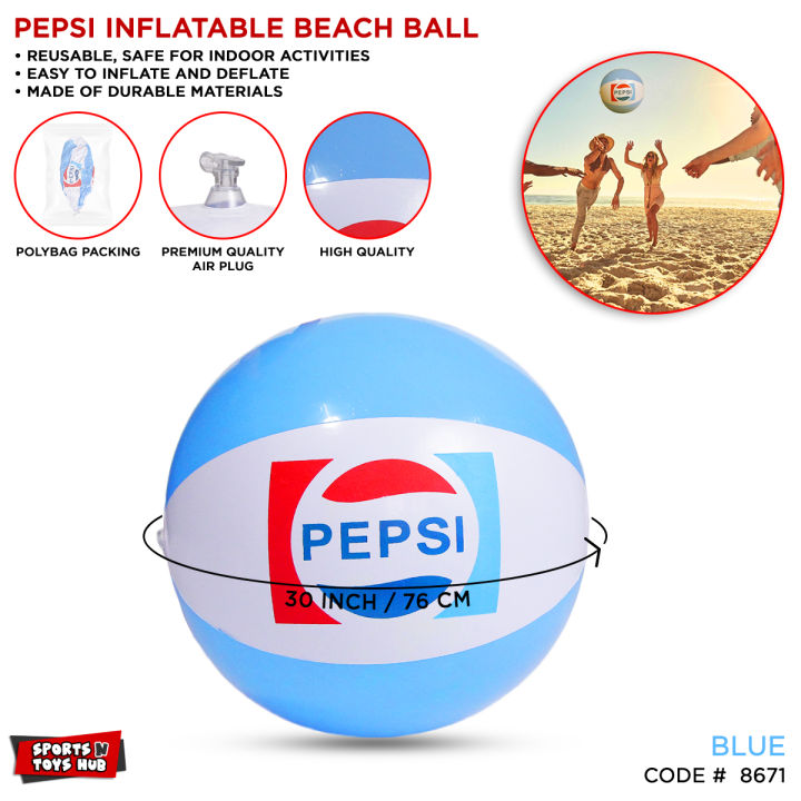 Pepsi Beach Ball, Inflatable Basketball Design Indoor & Outdoor Play Balls Toy For Kids, Beachball Pool Fun, Swimming Essentials, Pools Boll Toys For Boys & Girls, Inflator Water Football For Sea Picnic, Best Toys Gift For Children & Toddlers