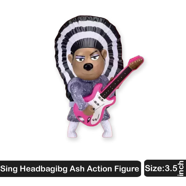 Headbagibg Ash Sing Cartoon Character 3.5 inch Action Figure Toy For Kids Boys Girls Sing Cartoon Character Figures Toys