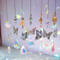 Crystal Windchimes Sun Catcher Silver Butterfly Hanging Pendant Jewelry Rainbow Chase Home Garden Window Curtain Wedding Decora. 