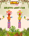Bingo Giraffe Light Fan Candy Toy by Bingo World, Spinning LED Giraffe Toy Fan, Toy For Kids, Fun Friction-Powered Candy Toy, Perfect Gift for Kids. 