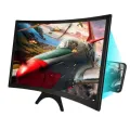 Mobile Phone Screen Magnifier 10 Inch 3D Display with Eyes Protection for All Smartphones, Adjustable Stand, ABS Acrylic Material. 