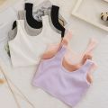 【Happier】Hot Sale Fashion Brafor Girls Breathable Girls' Underwear Middle School Girls' Solid Color Sports And Leisure Underwear 8-16 Year Old Vest Breathable Girls' Training Bra. 