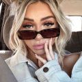 Women Small Rectangle Sunglasses Fashion Square Polarized Sunglasses Vintage Brand Designer Square Sun Glasses Men Punk Shades. 