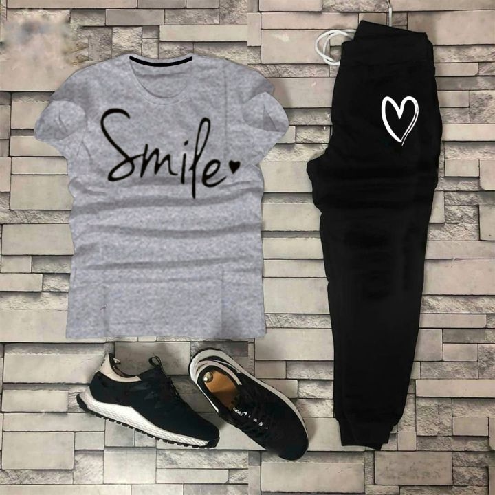TRACKSUIT - Casual Cotton Round Neck Tees Half Sleeves Top Quality ...