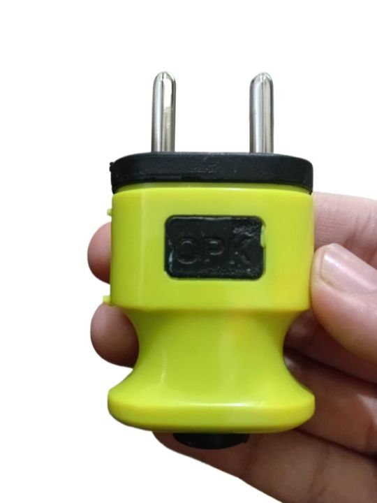 OPK%202%20Pin%20Plug%2016A%20250V%20High%20Quality%20Plastic%20Socket%20Adapter%20for%20Home%20Office%20Everyday%20Use%20%E2%80%93%20Pack%20of%202/4/5/10%20%E2%80%93%20Green%20&%20Black%20Electrical%20Power%20Connector%20-%20Image%203