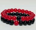 Beautiful Red and Black Glass Bead Friendship Bracelet fashion jewelry for Couples, Bestfriends, Boys and Girls. 