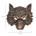 Wolf Half Face Mask Cosplay Costume Masquerade Mask Gold Wolf Mask Half Face Mask For Props Kids Adult Headgear. 