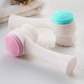 2-in-1 facial cleansing brush, silicone manual Double-sided Facial Cleansing Brush and Pore Cleansing Face Brush, deep cleansing skin keratin cleaning system, super soft massage pores, suitable for all types of skin (pink). 