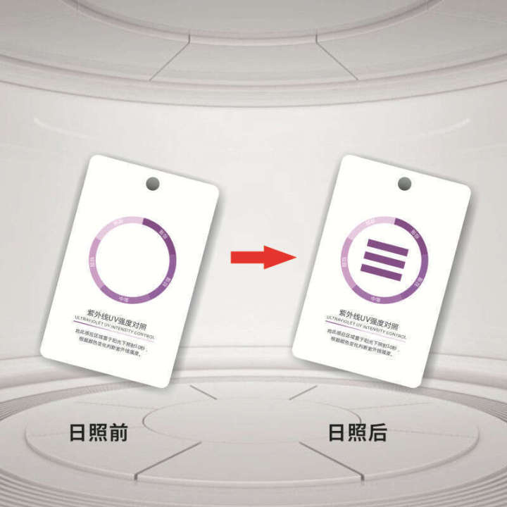 Matte PVC UV Index Test Card Sleeves Mas Sunscreen Accessories