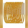 Set of 12 - 18K Gold Plated Bangles. 