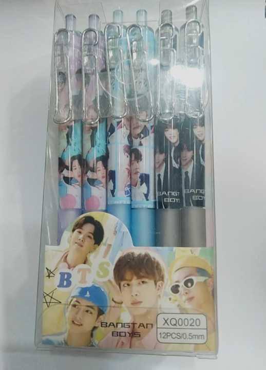 BTS%20Inspired%20Gel%20Pen%20Set%20-%2012%20Piece%20bts%20design%20Ball%20Point%20Kit%20-%20Perfect%20for%20boys%20and%20girls%20-%20BANGTAN%20BOYS%20-%20Student%20geometry%20accessories%20-%20Bts%20pen%20-%20Image%204
