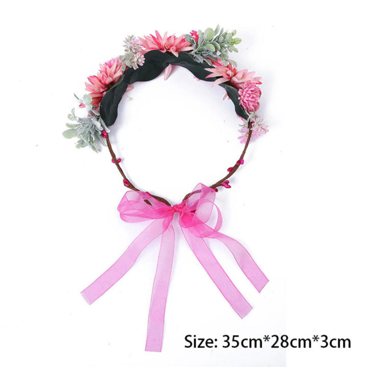 Floral Hairbands Beach Headband Party Boho Headbands Bridal Bridesmaid Headdress New Sweet Princess Flower Hair Wreath