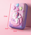 3D EVA Unicorn Pencil Case 3 Layer Large Capacity Geometry Box. 