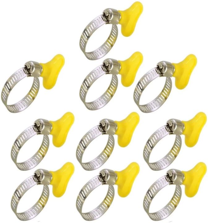 Pack of 3 , Pack of 6 ,  Pack of 10 , Adjustable Hose Pipe Clamp 3/4 Inches 19 mm Jubilee Clamp for Garden and Home General Hose application