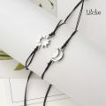 LK-2Pcs Unisex Moon Sun Style Adjustable Couple Bracelet Friend Gift Accessories. 