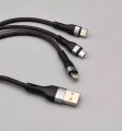 100% Original Oraimo MXQ-X313A 3 in 1 Fast Charging Cable Type C Lightning Micro USB Cable (Black), Oraimo Pure Copper 3 in 1 [ Iphone, Type C and Micro USB ] Pure Copper Type C Fast Charging Cable Black. 