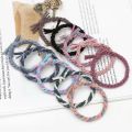 Mixed Color Weave Elastic Rubber Band Ponytail Holder Women Girls Twist Braid Hair Band New Fashion Hair Ties Hair Accessories. 