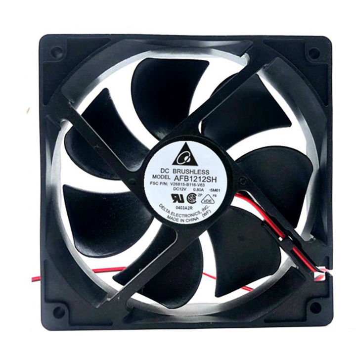 Cooling Fan AFB1212SH 12CM 120MM 12025 DC 12V 0.80A Cooling Fan 120X120X25mm Double Ball Bearing 3400 Rpm 113CFM