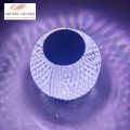 Acrylic crystal ball rechargeable table lamp, round atmosphere night light bar living room, bedroom, bedside, three color LED lamps. 