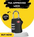 Pack of 2 TSA Lock Approved President for Suitcase, Travel Bag 3 Digit Combination Pad locks for Suitcases & Baggage Stylish Lock Best for Traveling Stainless Steel. 