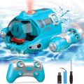 Augot RC Boat, 2.4GHz Remote Control Spray Gasboat Toys for Pools and Lakes, RC Boat Water Toy with Light Double Propellers Remote Control Boats Rechargeable Swimming Pool Toy for Adults Kids. 