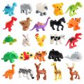Animal Model Figures Compatible Duplo Big Size Building Block DIY Cartoon Animal Brick Educational Toy For Children. 