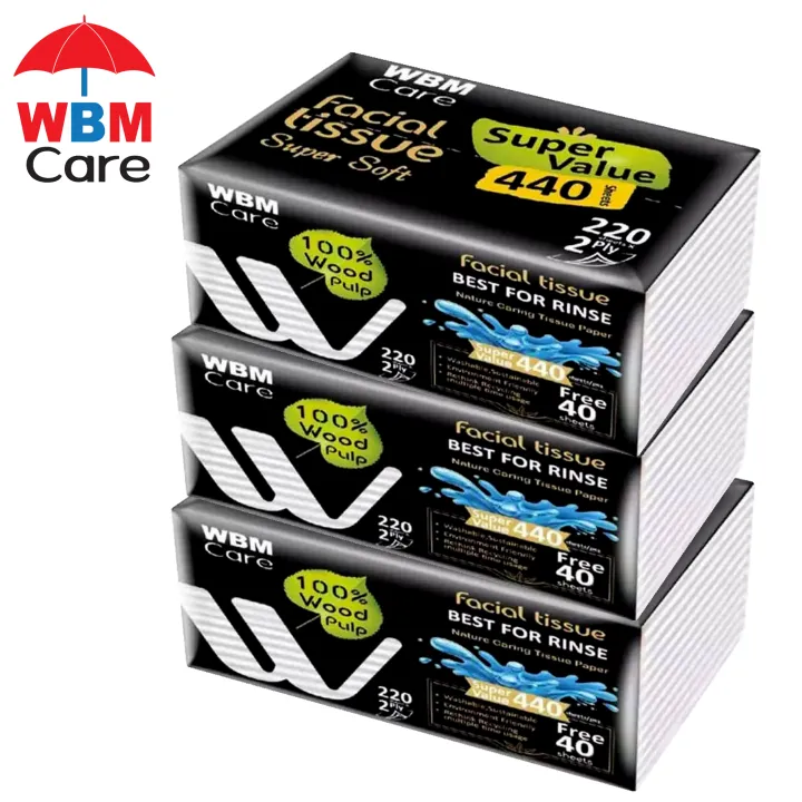(Pack%20of%203)%20WBM%20Facial%20Tissue%20Paper%202%20Ply%20(220s)%20%7C%20Tissue%20-%20Image%206