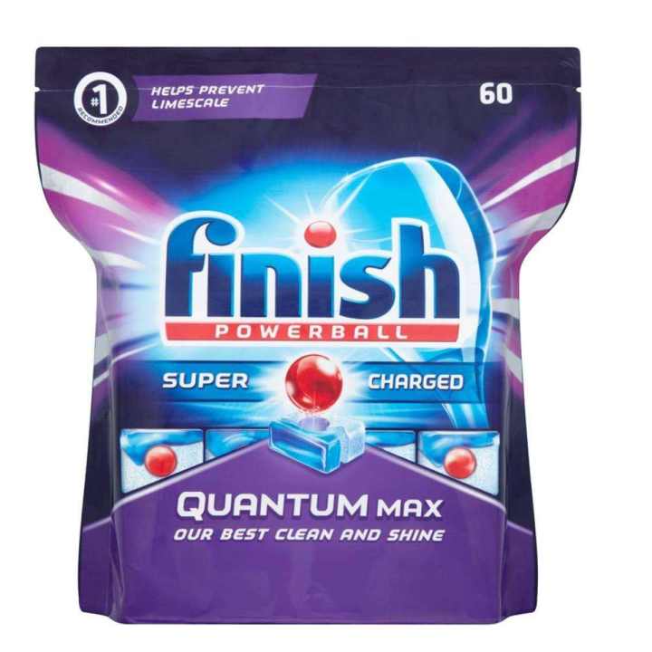 Finish Quantum Max Power Ball Dishwasher Tablets Lemon 60 Tablets