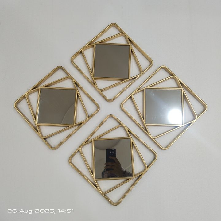 wall decoration mirror | (3) piece mirror| Golder mirror | Black Mirror | New House Decoration |