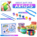 Pottery Playtime: Educational DIY Pottery Wheel Kit for Kids - Battery-Powered Fun. 
