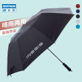 Folding small black umbrella - vinyl sun umbrella. 