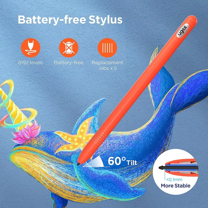 Drawing%20Tablet%20with%20Bluetooth%205.0,%20UGEE%20Q8W%20Tracing%20Drawing%20Pad%20with%208inch%20Large%20Active%20Area,Digital%20Drawing%20Tablets%20with%208192%20Levels%20Battery-Free%20Stylus%20Support%20Windows/Mac/Chromebook%20-%20Image%208
