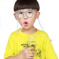 New Reusable Soft Glasses Shape Straw Drinking Straw Unique Flexible Drinking Tubes Colorful Baby straw Kids Party Baby Birthday Party Toys. 