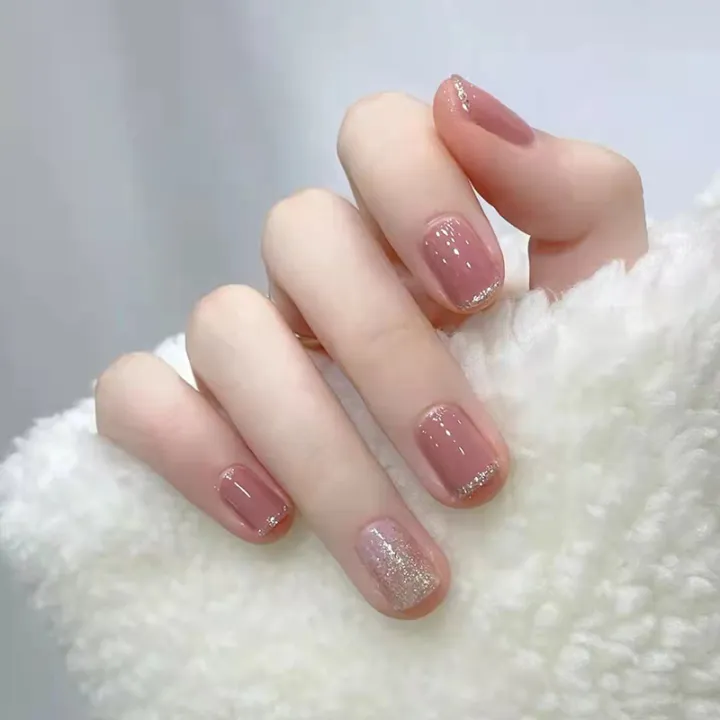 Girls' Artificial Nails Set – 12 Pcs with Glue, Ready to Use | Daraz.pk
