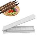 Single Row Kebab Maker BBQ Meat Skewer Machine Reusable BBQ Skewer Maker Kebab - White. 