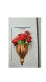 Wooden Wall Hanging Flower Vase Brown | Handcrafted Wooden Decorative Show Piece | Best of Artificial Flower Home Decor. 