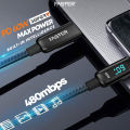 FASTER 60W USB-C TO USB-C DIGITAL DATA CABLE. 