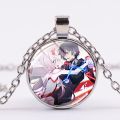 Funny Darling In The Franxx Necklace Zero Two Cartoon Figure Glass Pendant Handmade Girls Cosplay Necklaces. 
