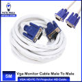 5M VGA Monitor Cable Male To Male White 3+4 VGA HD Data PC TV Projector HD Cable Video Projection Line SVGA 15Pin Male to Male M/M Monitor Cable 1080P High Resolution Cord For Pc Computer. 